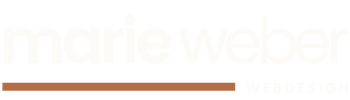 Logo Marie Weber in heller Schrift